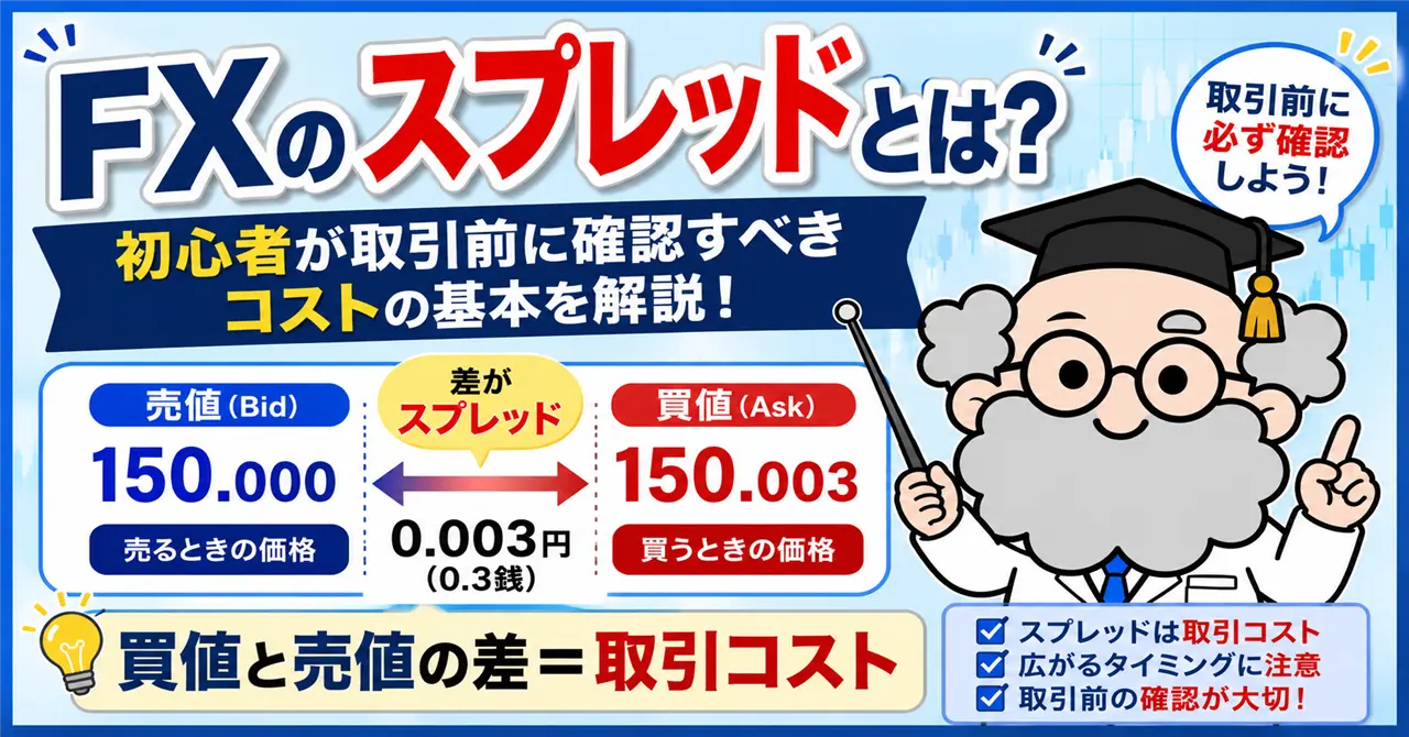 FXのスプレッドとは？初心者が取引前に確認すべきコストの基本を解説！